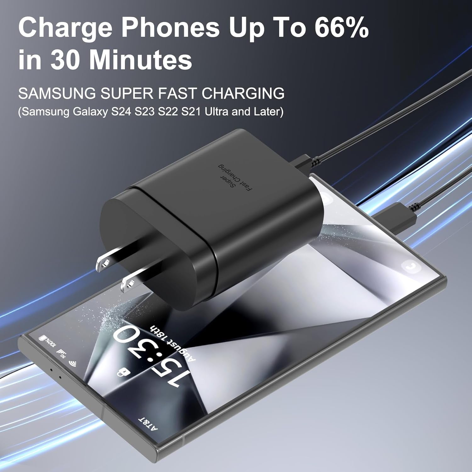 Samsung 25W USB-C Super Fast Charging Power Adapter - PD Charger Block for Galaxy S Series (2 Pack)