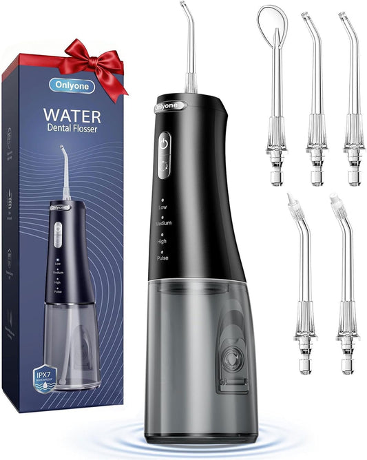 Rechargeable Cordless Water Flosser with Adjustable Pressure for Comprehensive Oral Care, Ideal for Home and Travel, Portable Irrigator for Sensitive Gums and Braces