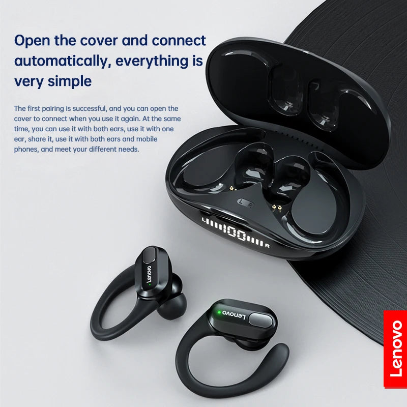 XT80 Wireless Sports Earphones with Microphones, LED Power Display, Hi-Fi Stereo Sound, Bluetooth 5.3 TWS Headphones
