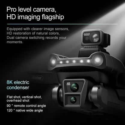 V198GPS Drone 4K Profesional FPV Brushless Laser Obstacle Avoidance Aerial Optical Foldable Quadcopter Mini 8K Dron