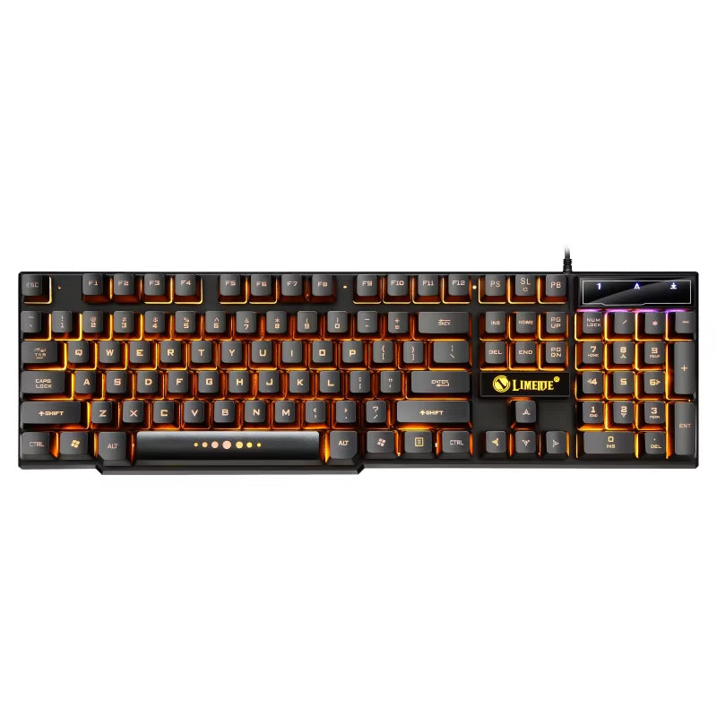 USB Wired Gaming Keyboard and Mouse Set with RGB LED Backlighting for PC - Gamer Combo Kit for Home and Office Use