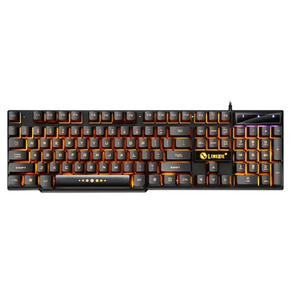 USB Wired Gaming Keyboard and Mouse Set with RGB LED Backlighting for PC - Gamer Combo Kit for Home and Office Use