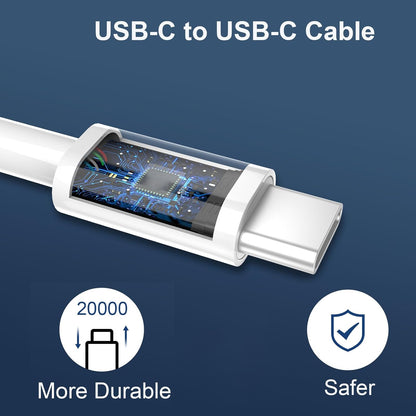 20W USB-C Charger with 12FT Fast Charging Cable for iPhone 17/16/15 Pro Max, Pro, Plus, and Android Devices