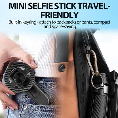 Professional Multifunctional 360° Rotating Magnetic Selfie Stick and Tripod with Detachable Remote Control and Extendable Phone Stand for Video Recording and Vlogging