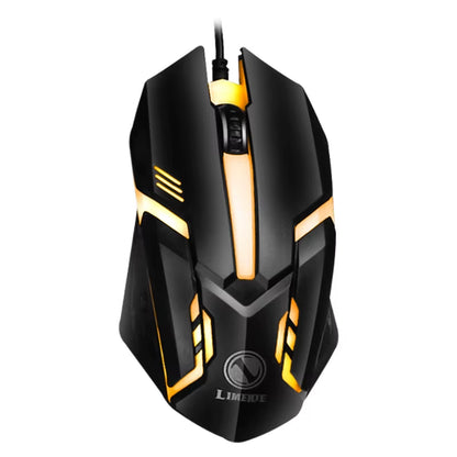 USB Wired Gaming Keyboard and Mouse Set with RGB LED Backlighting for PC - Gamer Combo Kit for Home and Office Use