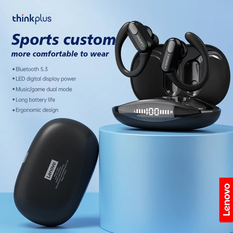 XT80 Wireless Sports Earphones with Microphones, LED Power Display, Hi-Fi Stereo Sound, Bluetooth 5.3 TWS Headphones
